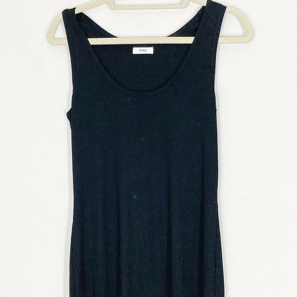 Storq Maternity Black Tank Dress Midi NEW NWOT - Picture 6 of 15